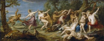 Peter Paul Rubens Werke - Diana und ihre Nymphen überrascht von der Fauns Barock Peter Paul Rubens